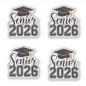 Senior 2026 Graduation Cap Sticker (Voorkant)