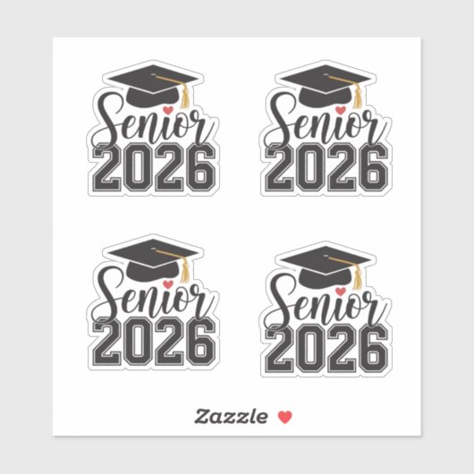 Senior 2026 Graduation Cap Sticker (Vel)