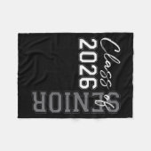 Senior 2026 Graduation My Last First Day Of Cl Of  Fleece Deken (Voorkant (Horizontaal))