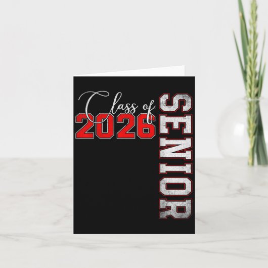 Senior 2026 Graduation My Last First Day Of Cl Of  Kaart (Voorkant)