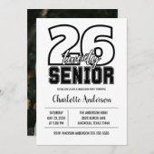 Senior 2026 Graduation Photo Kaart (Voorkant / Achterkant)