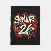 Senior 2026 Graffiti Drip Style Graduation Graphic Fleece Deken (Voorkant)
