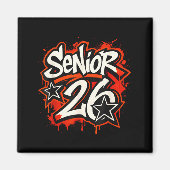 Senior 2026 Graffiti Drip Style Graduation Graphic Magneet (Voorkant)