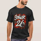 Senior 2026 Graffiti Drip Style Graduation Graphic T-shirt (Voorkant)