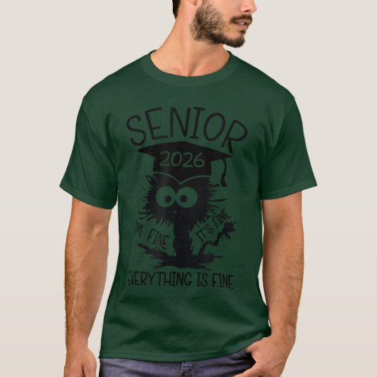 Senior 2026 High School College Graduation Year Cl T-shirt (Voorkant)