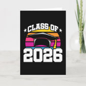 Senior 2026 Klas van 2026 Afstuderen Retro Zonsond Kaart (Voorkant)