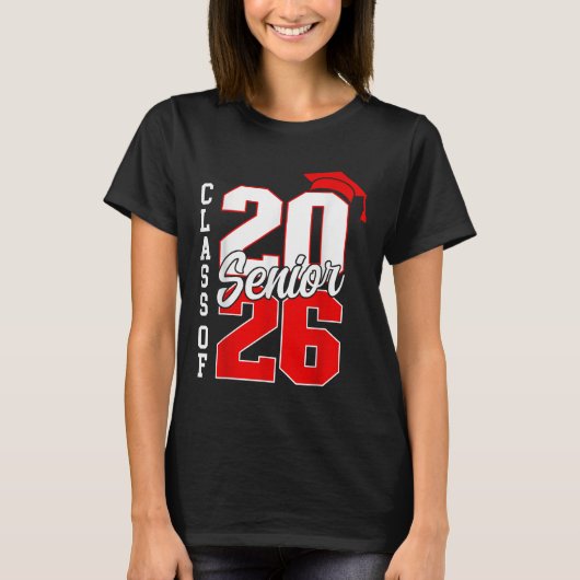 Senior 2026 Klasse van 2026 Retro Afstuderen 2026 T-shirt (Voorkant)