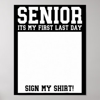 Senior 2026 laatste eerste dag senior terug naar s poster