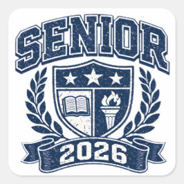 Senior 2026 – Laatste Jaar Pride College Vierkante Sticker