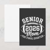 Senior 2026 Moeder Het Laatste Kwart Bedankkaart (Voorkant / Achterkant)