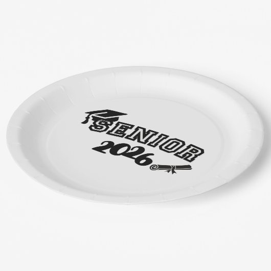 Senior 2026 Paper Plate Papieren Bordje (Gekanteld)
