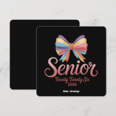 Senior 2026 Schattigee Rainbow Bow Afstuderen Coqu Kaart (Voorkant / Achterkant)
