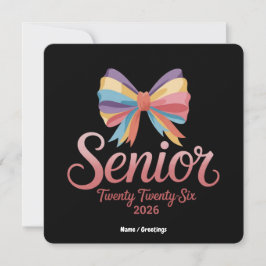 Senior 2026 Schattigee Rainbow Bow Afstuderen Coqu Kaart