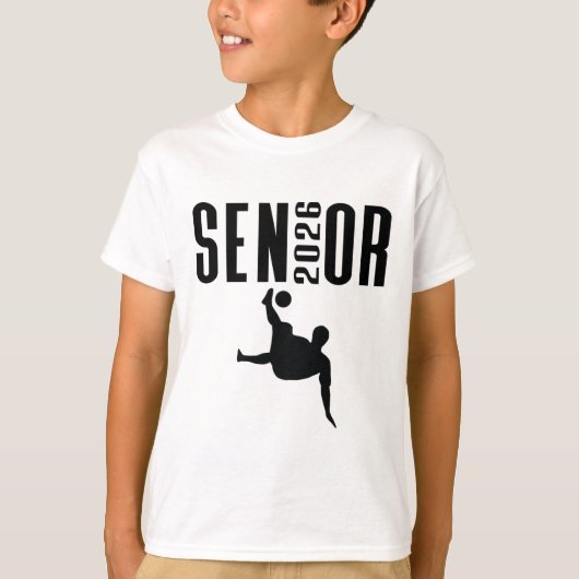 Senior 2026 Soccer Silhouette Design Cl Of 26 T-shirt (Voorkant)
