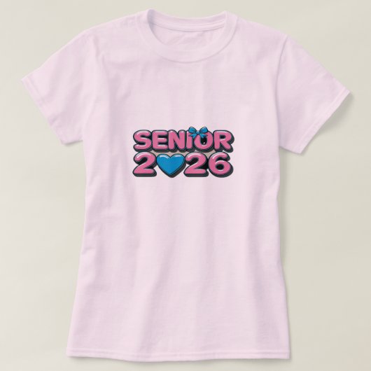 Senior 2026 T-shirt – Afstuderen Klasse van 2026 T (Design voorkant)
