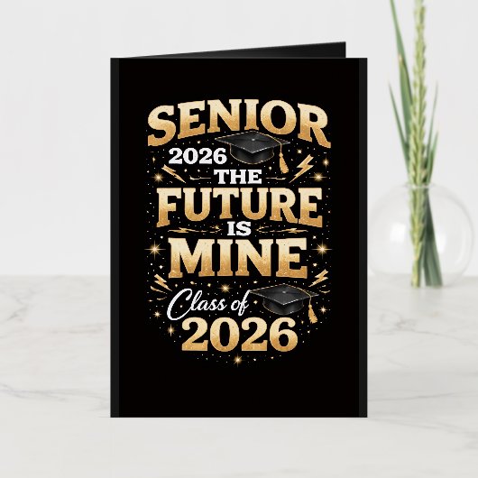 Senior 2026 – The Future is Mine Folie Wenskaart (Voorkant)