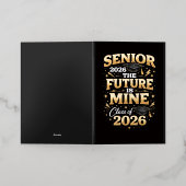 Senior 2026 – The Future is Mine Folie Wenskaart (Buiten Laag)
