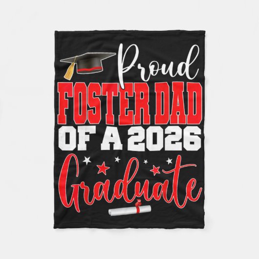 Senior 2026 Trots Foster-vader Van Een Cl Van 2026 Fleece Deken (Voorkant)