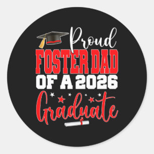 Senior 2026 Trotse pleegvader van een Cl van 2026 Ronde Sticker