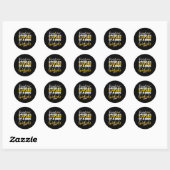 Senior 2026 Trotse Stiefvader Klas Ronde Sticker (Vel)