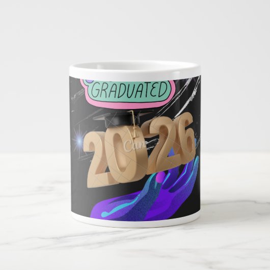 Senior 2026 Viering Design Grote Koffiekop (Voorkant)
