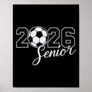 Senior 2026 Voetbalmoeder Hoge School Afstudeerout Poster