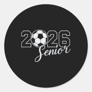 Senior 2026 Voetbalmoeder Hoge School Afstudeerout Ronde Sticker
