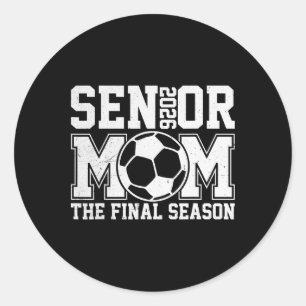 Senior 2026 Voetbalmoeder Laatste Seizoen Cl Van 2 Ronde Sticker