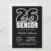Senior 2026 Zwart Afstuderen Foto Kaart (Voorkant)