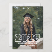 Senior 2026 Zwart Afstuderen Foto Kaart (Achterkant)