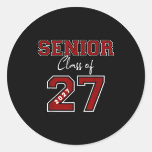 Senior 2027 Paars Truitje Klas Ronde Sticker