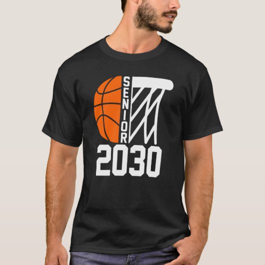Senior 2030 Class of 2030 Graduation Basketball Pl T-shirt (Voorkant)
