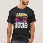 Senior 2036 Klasse van 2036 Afstuderen Retro Sunse T-shirt (Voorkant)