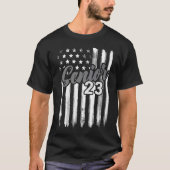 Senior 23 2023 Afstuderen Afstuderen Amerikaanse v T-shirt (Voorkant)