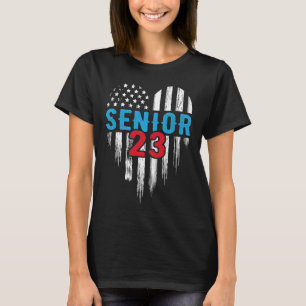 Senior 23 2023 Afstuderen Afstuderen Amerikaanse v T-shirt