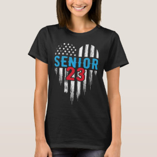 Senior 23 2023 Afstuderen Afstuderen Amerikaanse v T-shirt