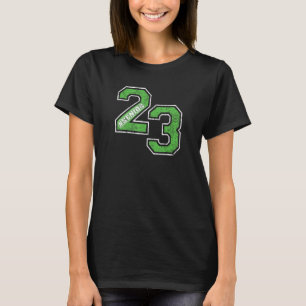 SENIOR 23 Klasse van 2023 RETRO Groene Witte AFSTU T-shirt