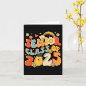 Senior 25 cl van 2025 Afstuderen School Retro Groo Kaart (Gele Bloem)