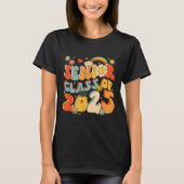 Senior 25 cl van 2025 Afstuderen School Retro Groo T-shirt (Voorkant)