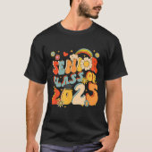 Senior 25 cl van 2025 Afstuderen School Retro Groo T-shirt (Voorkant)