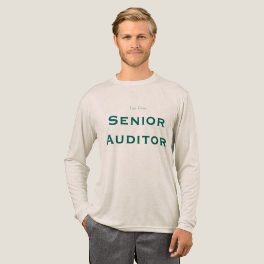 "Senior Accountant" Tri-Blend Shirt (Voorkant)