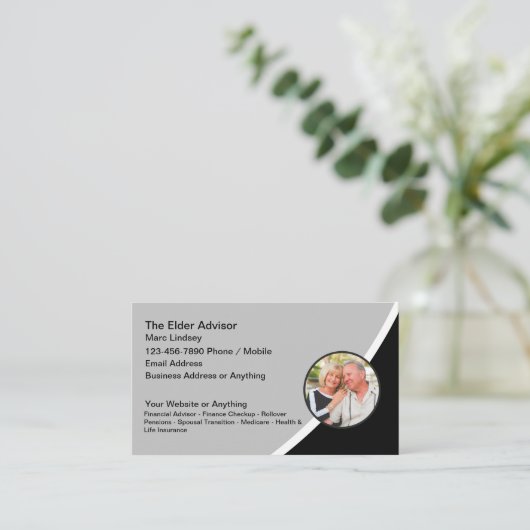 Senior adviseur financiële pensioenfondsen Visitek Visitekaartje (Staand voorkant)