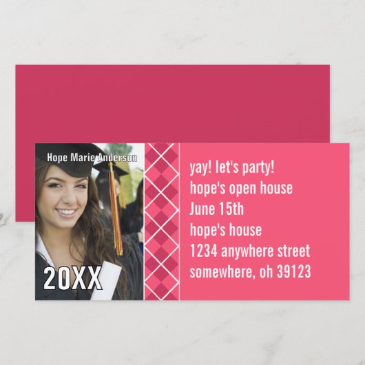 Senior Afbeelding Klasse van 2026 Afstuderen Photo (Voorkant / Achterkant)