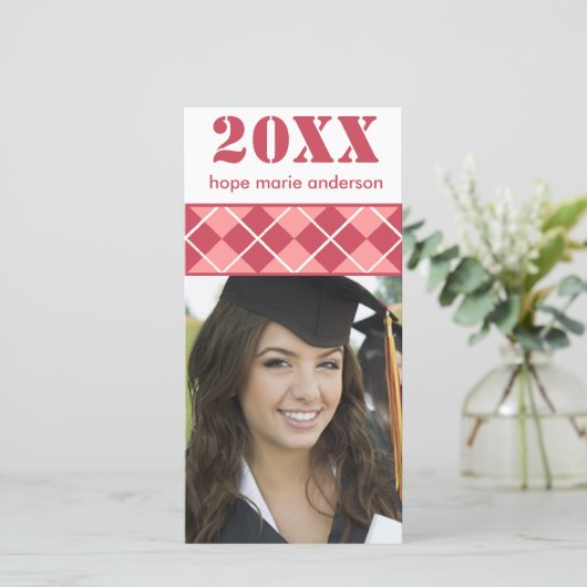 Senior Afbeeldingen Afstuderen fotokaart Aankondiging (Staand voorkant)