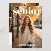 Senior Afstudeerder fotouitnodiging Kaart (Voorkant / Achterkant)