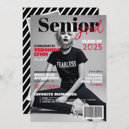 Senior Afstudeerder Modern Magazine Hoesje Aankond Kaart
