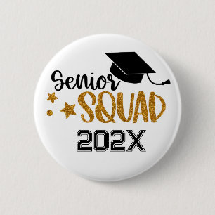 Senior Afstudeerder Squad Jaarlijks Ronde Button 5,7 Cm