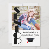 Senior afstudeerfeest kaart (Voorkant)