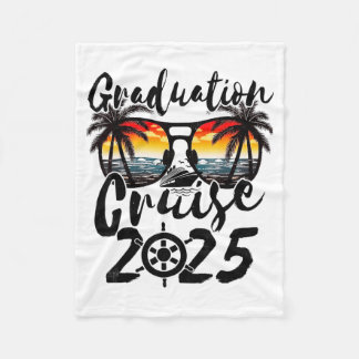 Senior Afstudeerreis Cruise 2025 Retro Schip Fleece Deken