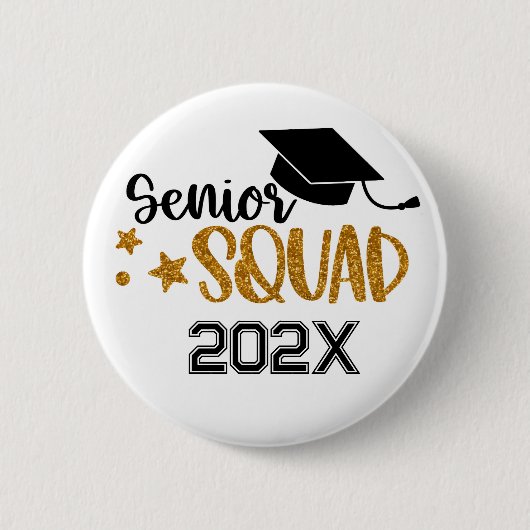 Senior Afstudeerteam Jaarlijks Ronde Button 5,7 Cm (Voorkant)